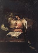 Jean Baptiste Greuze la petit paresseux Germany oil painting reproduction